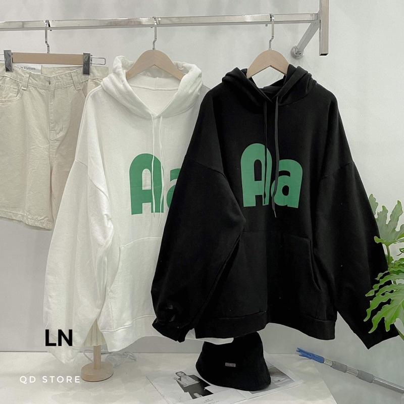 Áo hoodie chữ Aa mũ 2 lớp DA6