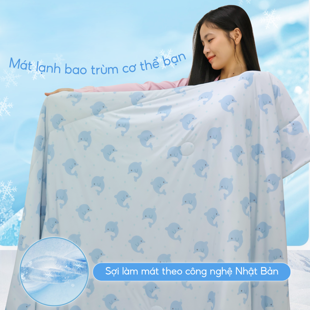 [CHĂN HÈ MÁT LẠNH] Mền lạnh I Cool Advance NIN House NM8028 2mx2m2 | Chăn chần cotton Ice Silk, Chăn điều hoà nhiều độ