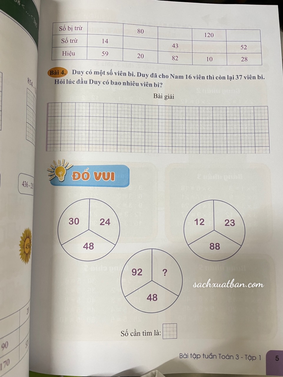 Sách Bài Tập Tuần Toán 3 Tập 1 - Kết Nối - Biên soạn theo CT GDPT mới