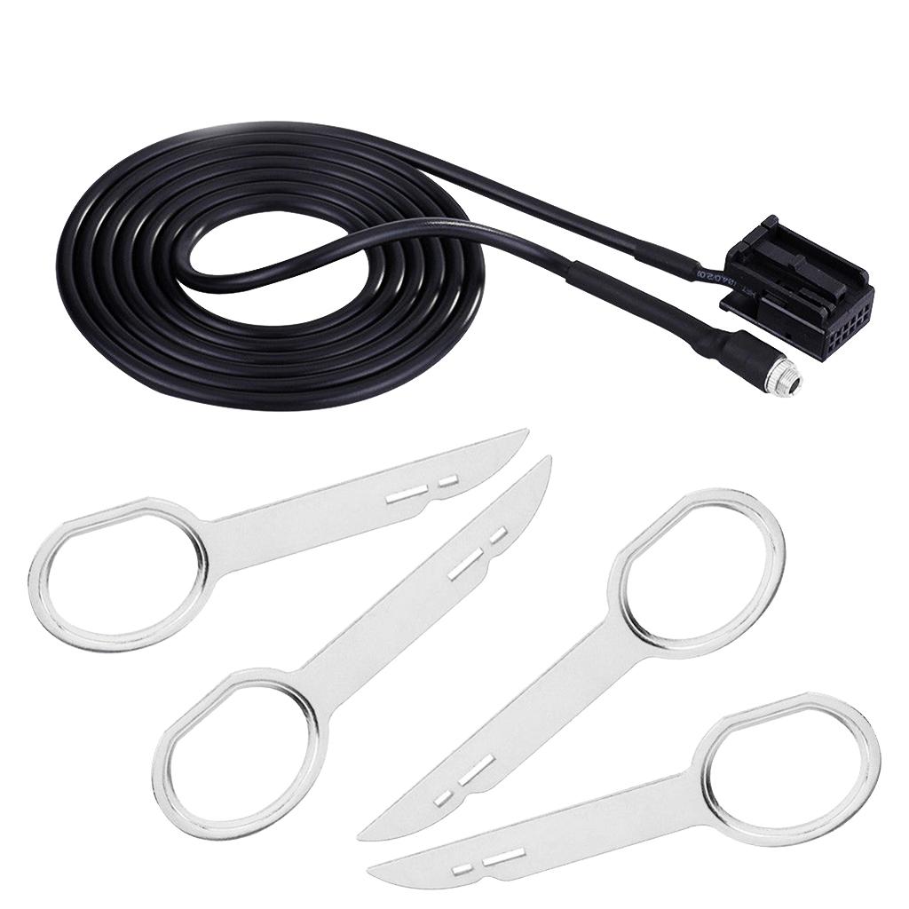 3.5mm Female AUX Audio Music Cable+Removal Keys