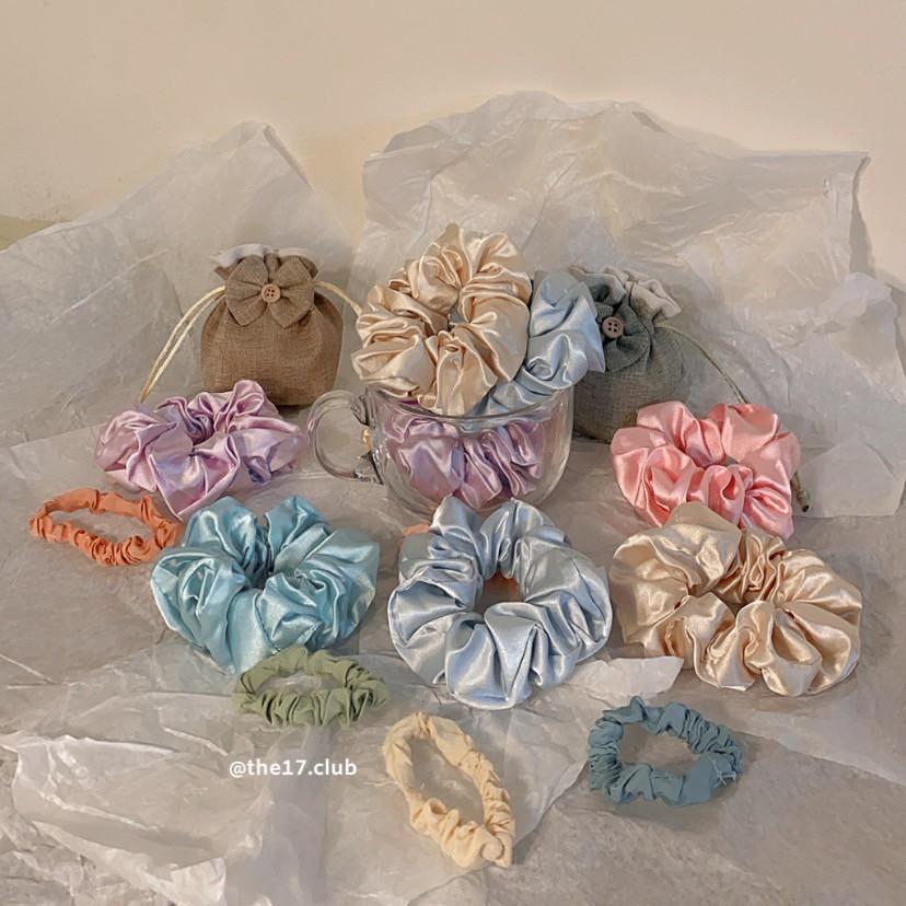 Scrunchies nhiều màu - Chun vải cột tóc