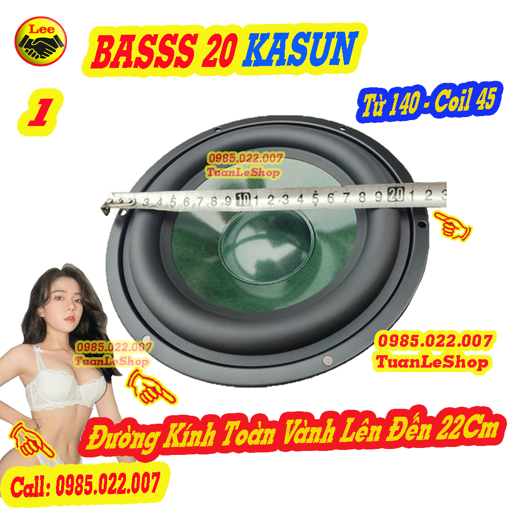 01 LOA BASS 20 KA - SUN MÀNG XANH TỪ 140MM COIL 45 – GIÁ 01 LOA BASS 2 TẤC