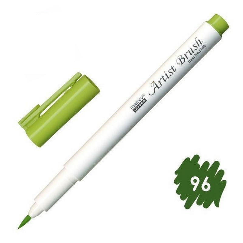 Bút lông đầu cọ viết calligraphy Marvy Artist Brush 1100 - Jungle Green (96)