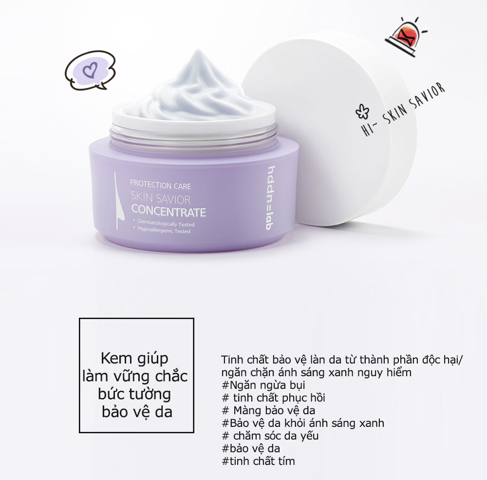 Kem Dưỡng Da Hư Tổn Cản Bị Và Tia Sáng Xanh, Dưỡng Trắng, Chống Lão Hóa HDDN Lab Skin Savior