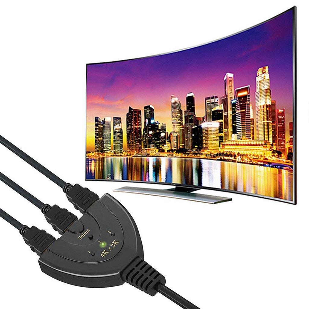 3 Port Auto HDMI Switch Switcher Splitter Hub Box Adapter HD 4K X 2k HDTV