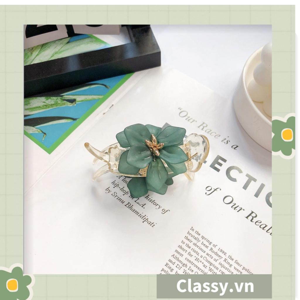 Kẹp càng cua, kẹp tóc Classy cỡ nhỏ, kẹp đính hoa sang trọng PK1615
