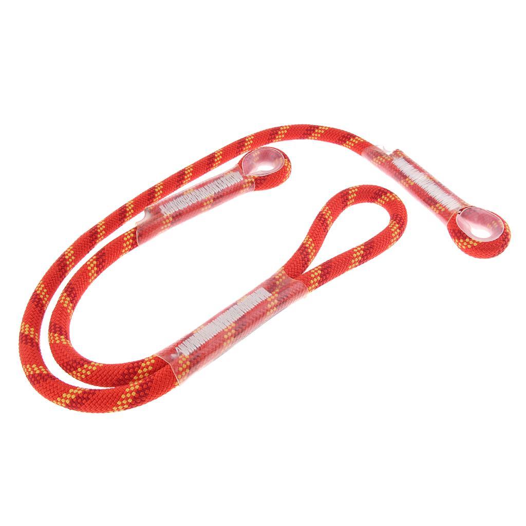 Pro Prusik Cord Pre-sewn Loop For Outdoor Tree Climbing Aluminum Carabiner