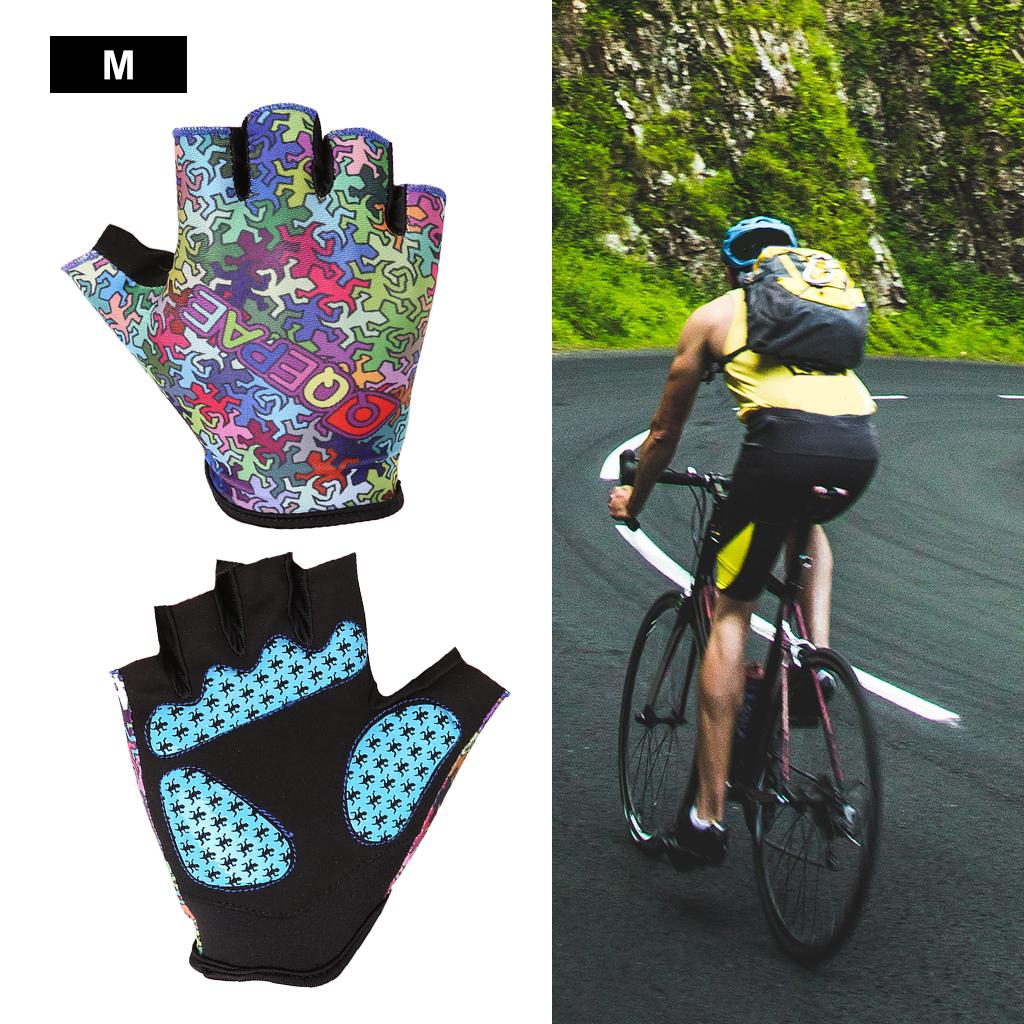 Half Finger Short Padded Gloves Fingerless Bike Outdoor Sports Gym