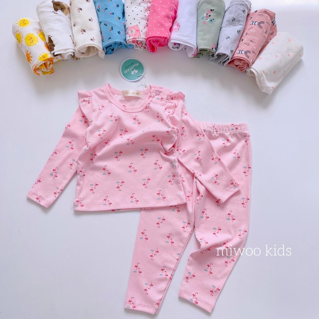 Bộ dài tay cánh tiên quần dài Bozip siêu mềm mịn mát cho bé gái từ 7-18kg - HÀNG LOẠI 1