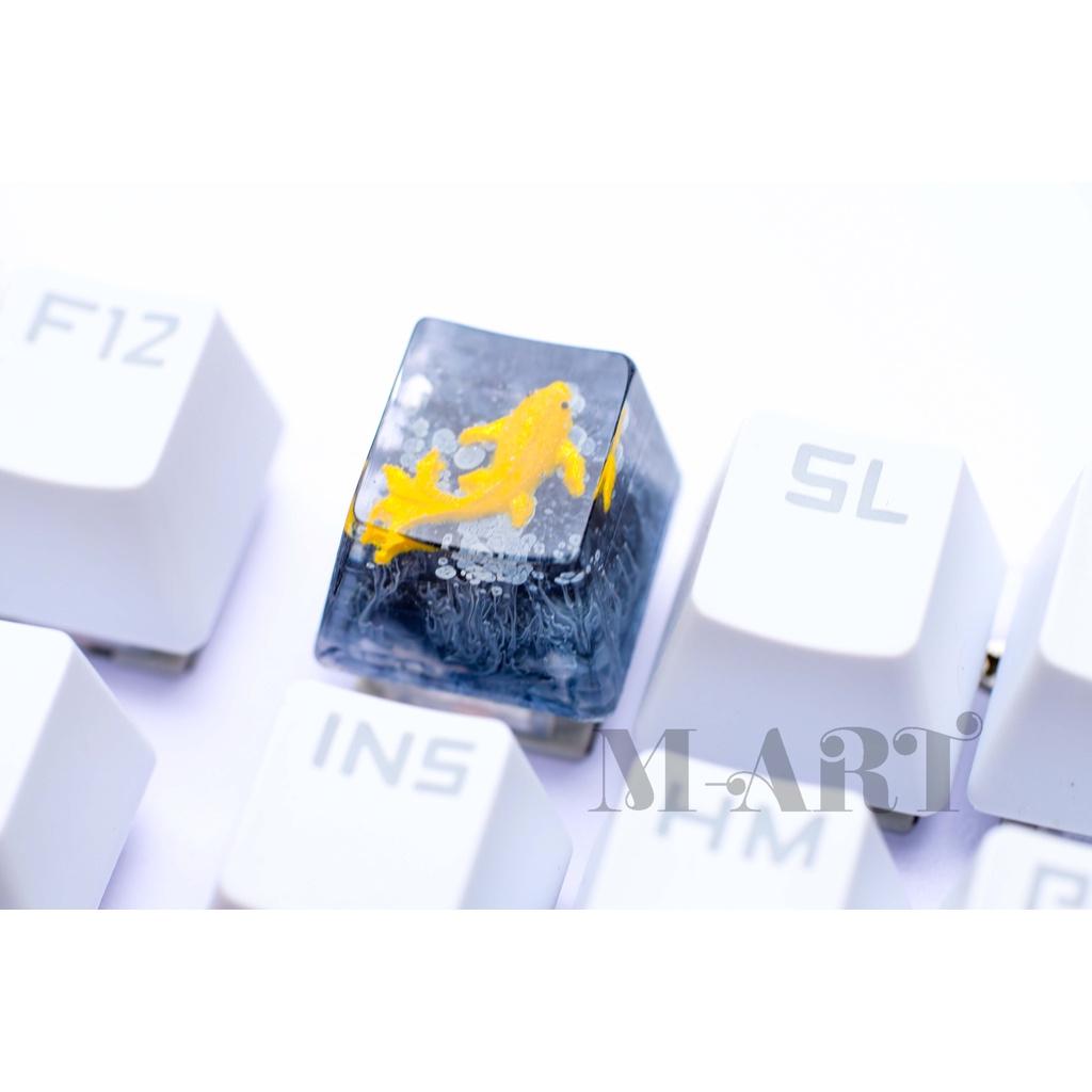 Nút dành cho bàn phím cơ cá koi phối màu san hô tiểu cảnh - Fishes Koi Keycap artisan handmade