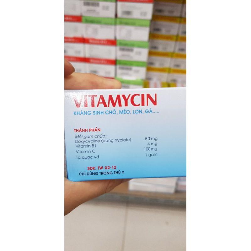 1 hộp 30 gói vitamycin hỗ trợ vật nuôi đi ngoài