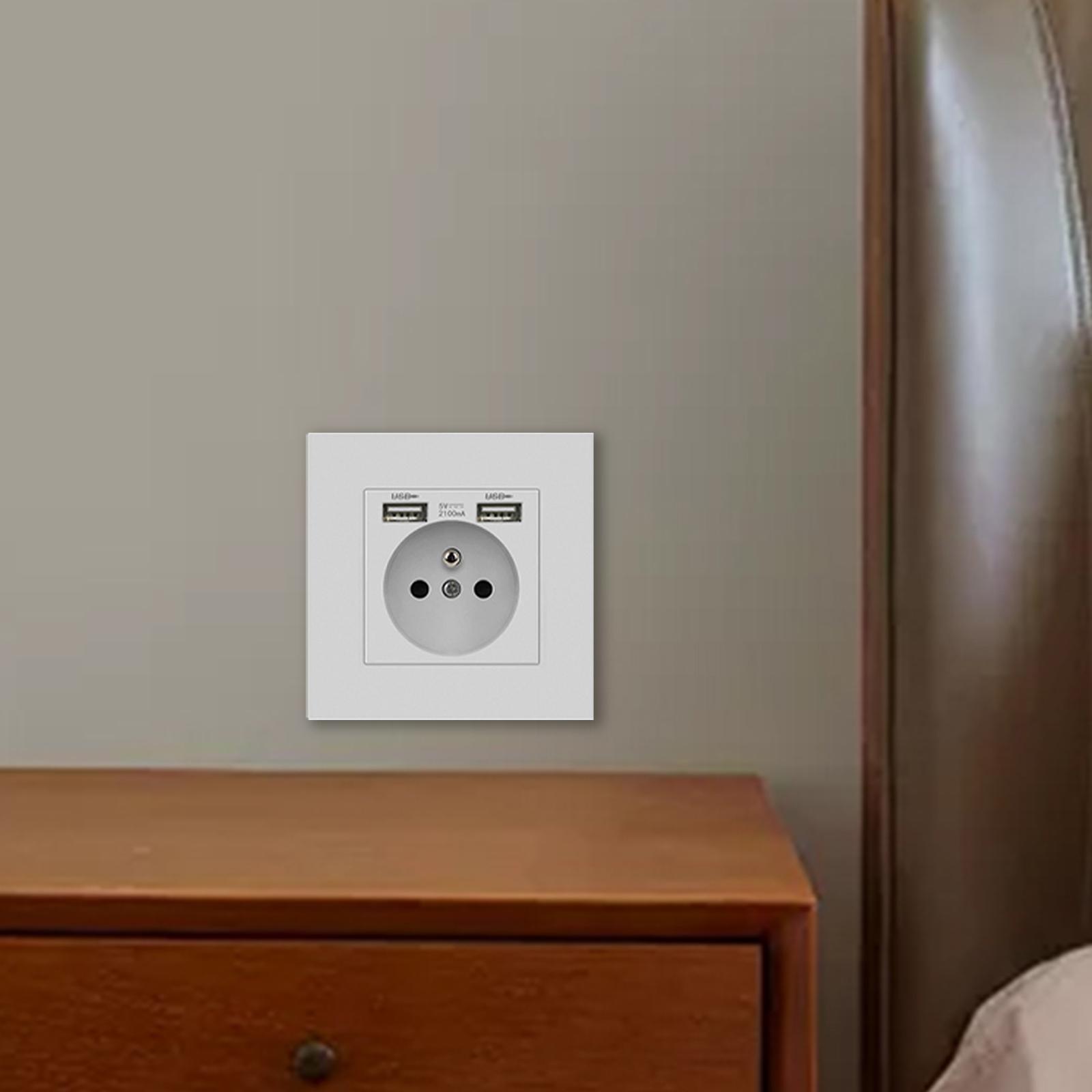 Wall USB Power Socket Charging Port Socket with USB for Household Appliances