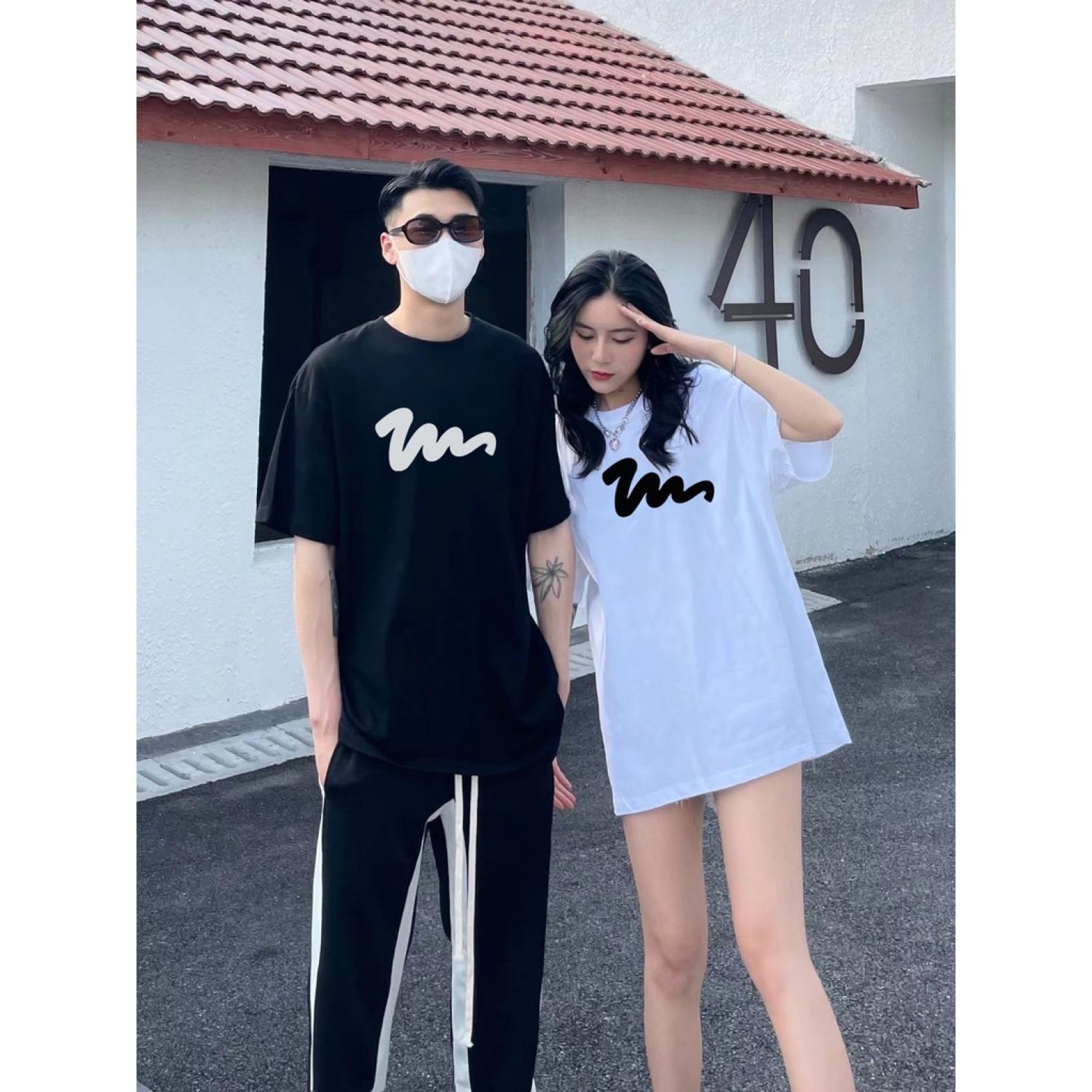 Áo thun nam nữ nét bút, áo phông unisex form rộng chất cotton mát mịn thấm hút mồ hôi