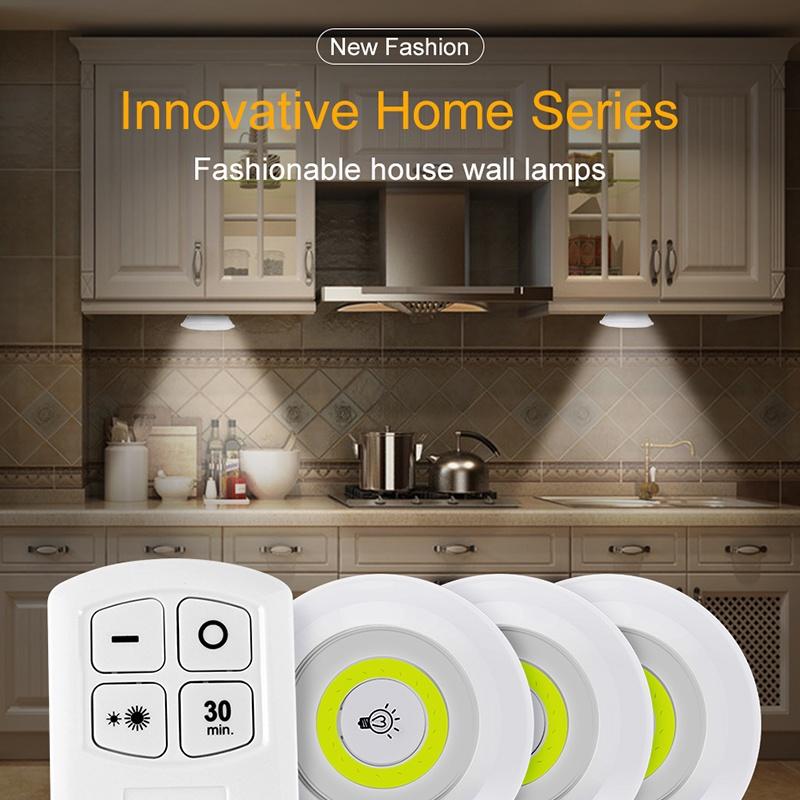 Đèn Led 3w Siêu Sáng Điều Khiển Từ Xa Tiện Dụng Cho Phòng Ngủ / Nhà Bếp