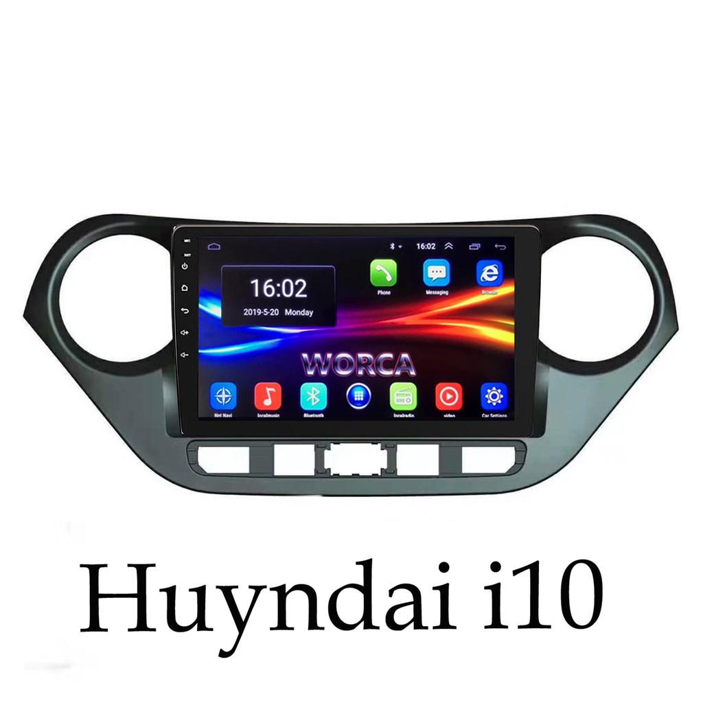 Mặt Dưỡng Xe Hyundai Grand i10 Lắp Màn Hình Android 9 inch - Mặt Dưỡng Kèm Dây nguồn Huyndai i10