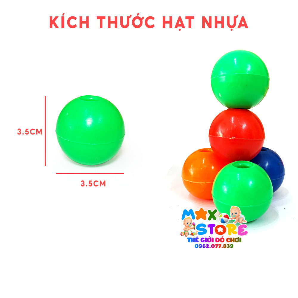 Đồ Chơi Xâu Hạt Nhựa Tròn To Đẹp Dành Cho Trẻ Mầm Non - Đồ Chơi Thông Tư 02