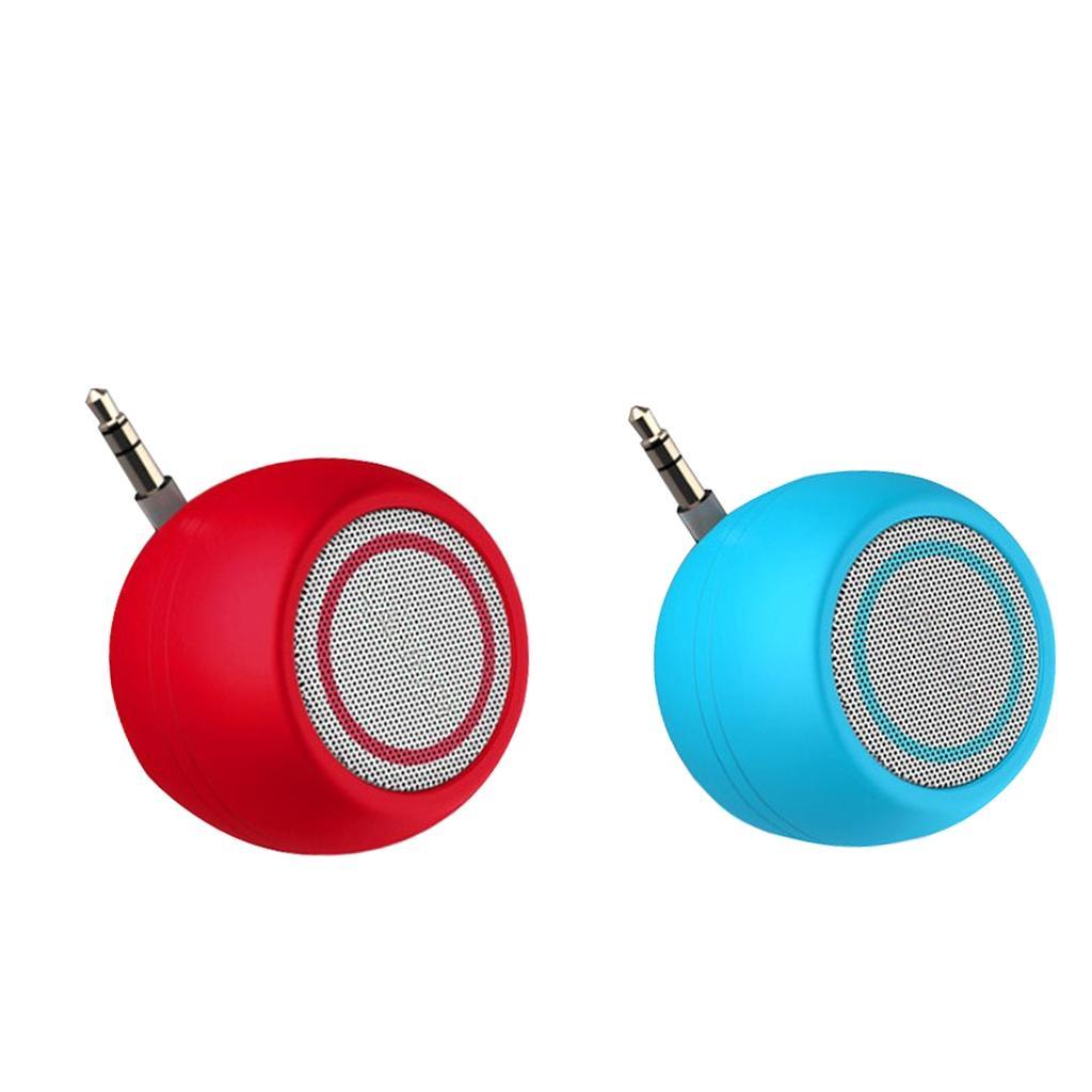 2 PCS 350mAh Mini Speaker 3.5mm Input , 3W Loud Portable