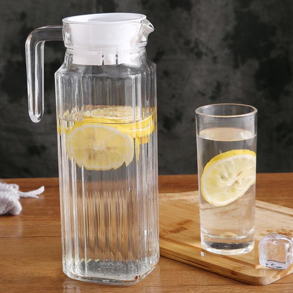 Pack of 10, Acrylic Clear Water Pitcher Juice Coffee Beverage Jars for Bar