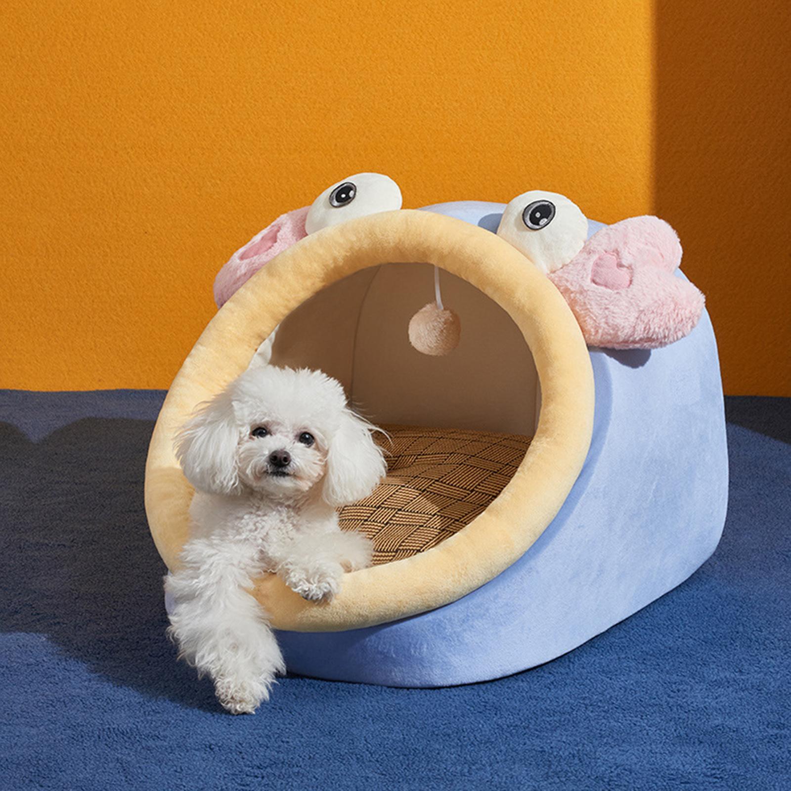 Small Dog Sleeping Bed Pet Cat House Nest Washable Winter Puppy Kennel Toy Supplies for Indoor Outdoor