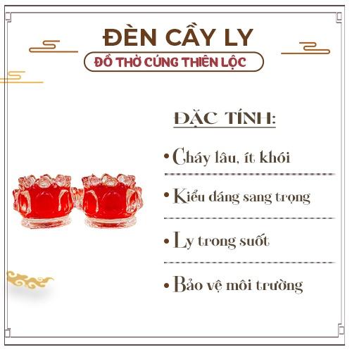 Đèn Cầy Ly Cúng Sen Nhỏ Cao 6cm Cháy Liên Tục 10 Tiếng Đồ Thờ Cúng Thiên Lộc - Cặp 2 Ly