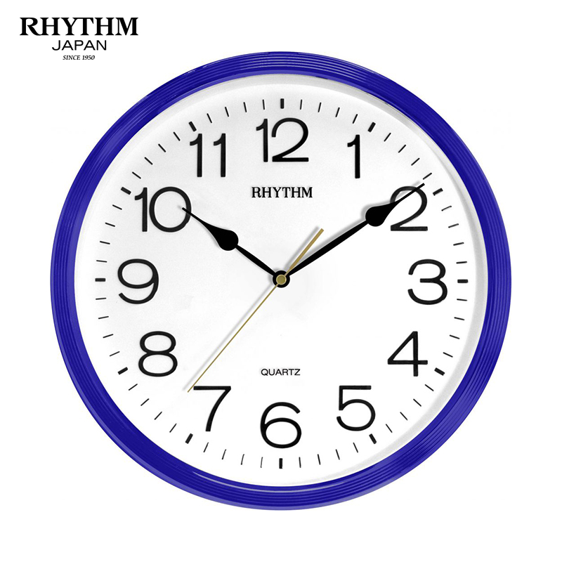 Đồng hồ treo tường Nhật Bản Rhythm CMG734NR11 Kt 31.2 x 5.0cm, 710g Vỏ nhựa. Dùng Pin.