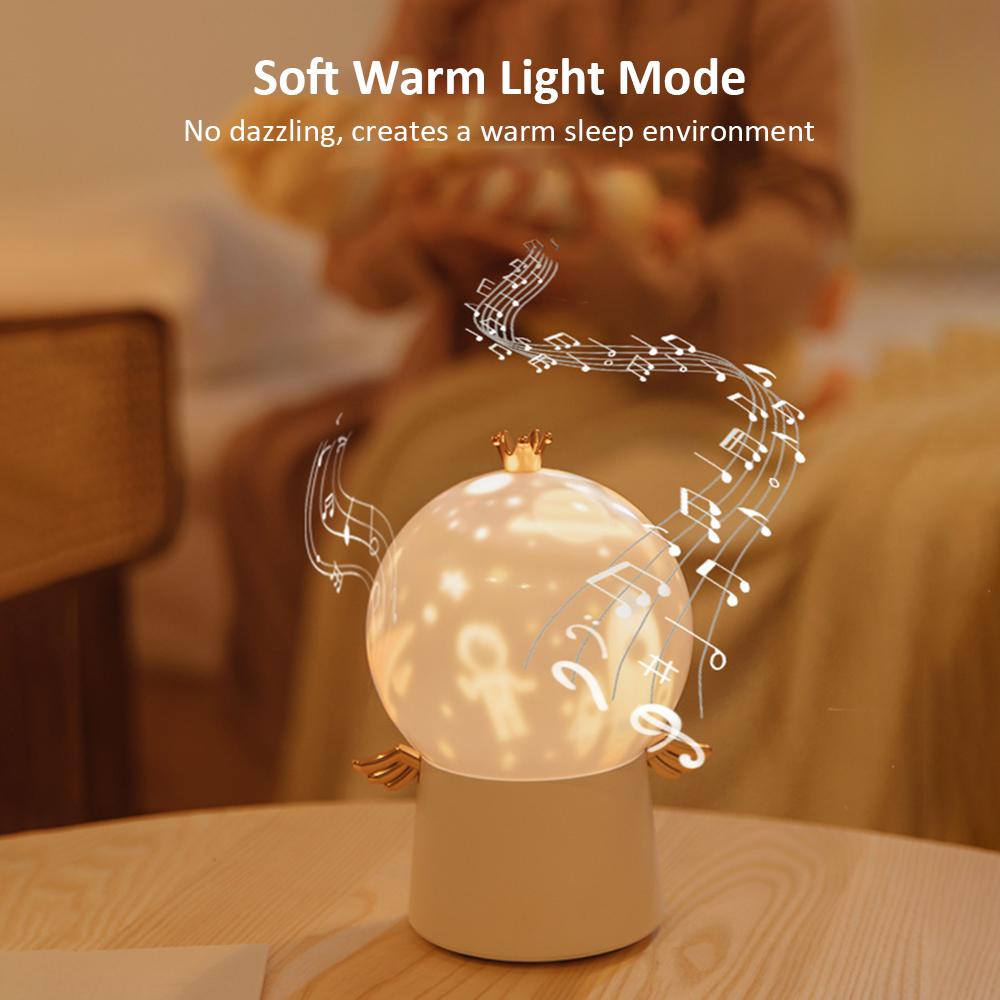 Đèn LED phòng ngủ, phát nhạc, xoay 360 độ