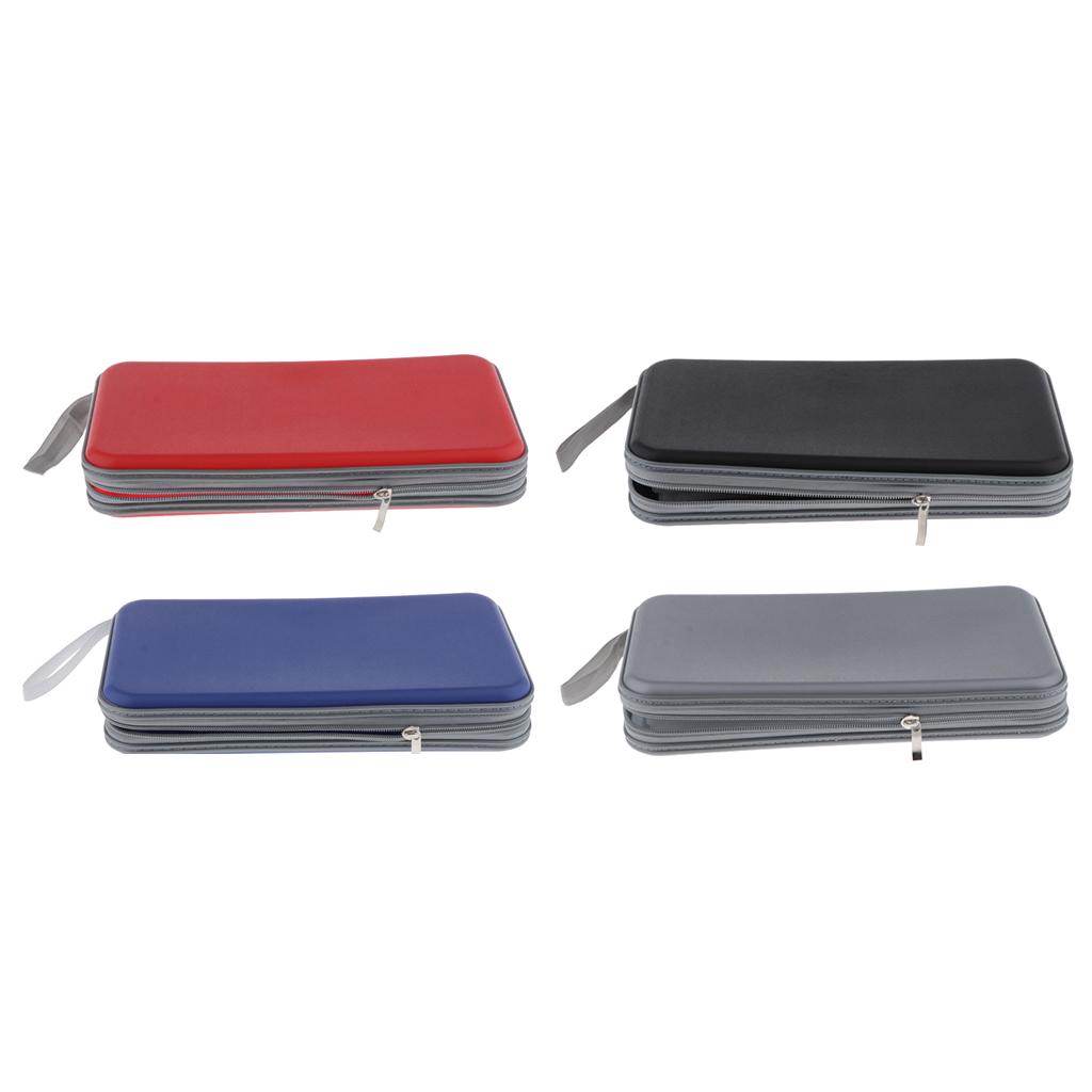 2pcs 80 Disc CD Wallet DVD Case Storage Holder Bag Protector Blue/Black