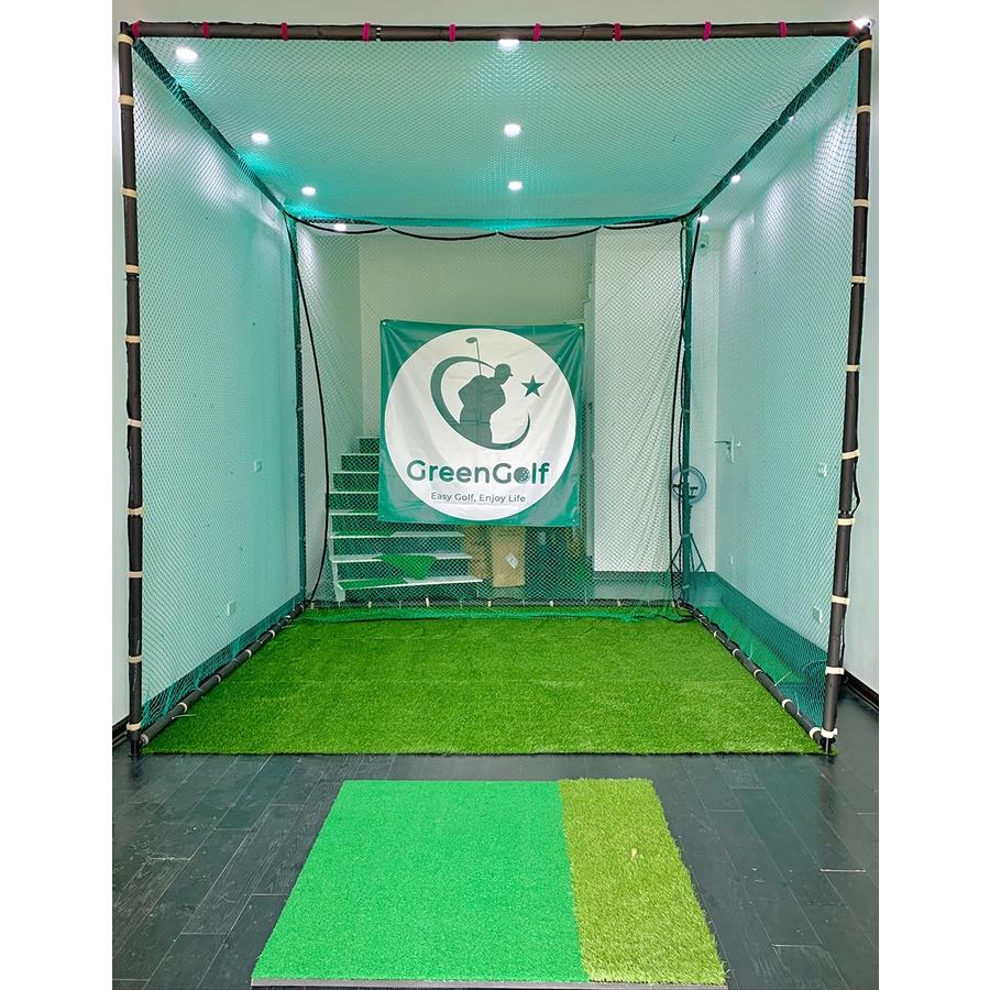 Thảm Tập Swing Golf Kích Thước 120x125cm (Tặng 1 Tee Cao Su)/ Hỗ Trợ Tập Kỹ Thuật Swing Golf