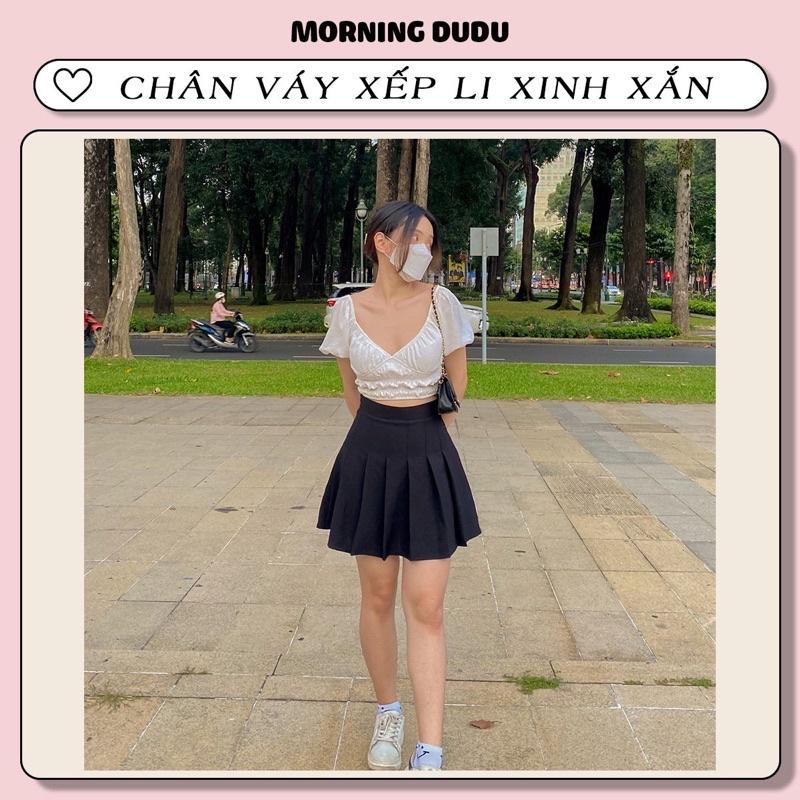 ( HÌNH THẬT) CHÂN VÁY XẾP LI CẠP CAO TÔN DÁNG- PLEATED SKIRT