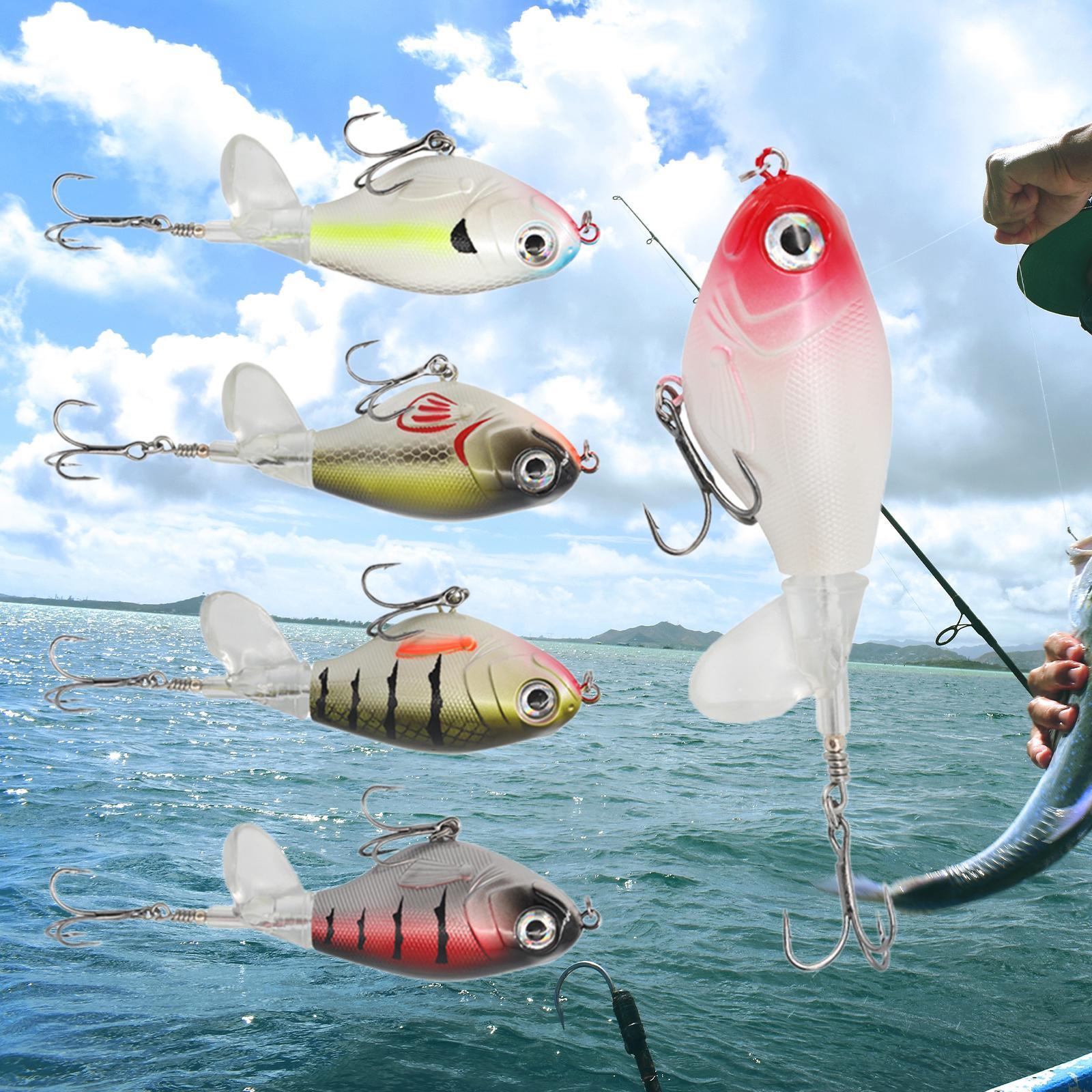 5x Fishing Propeller Tail Swimbaits Hard Baits for Saltwater