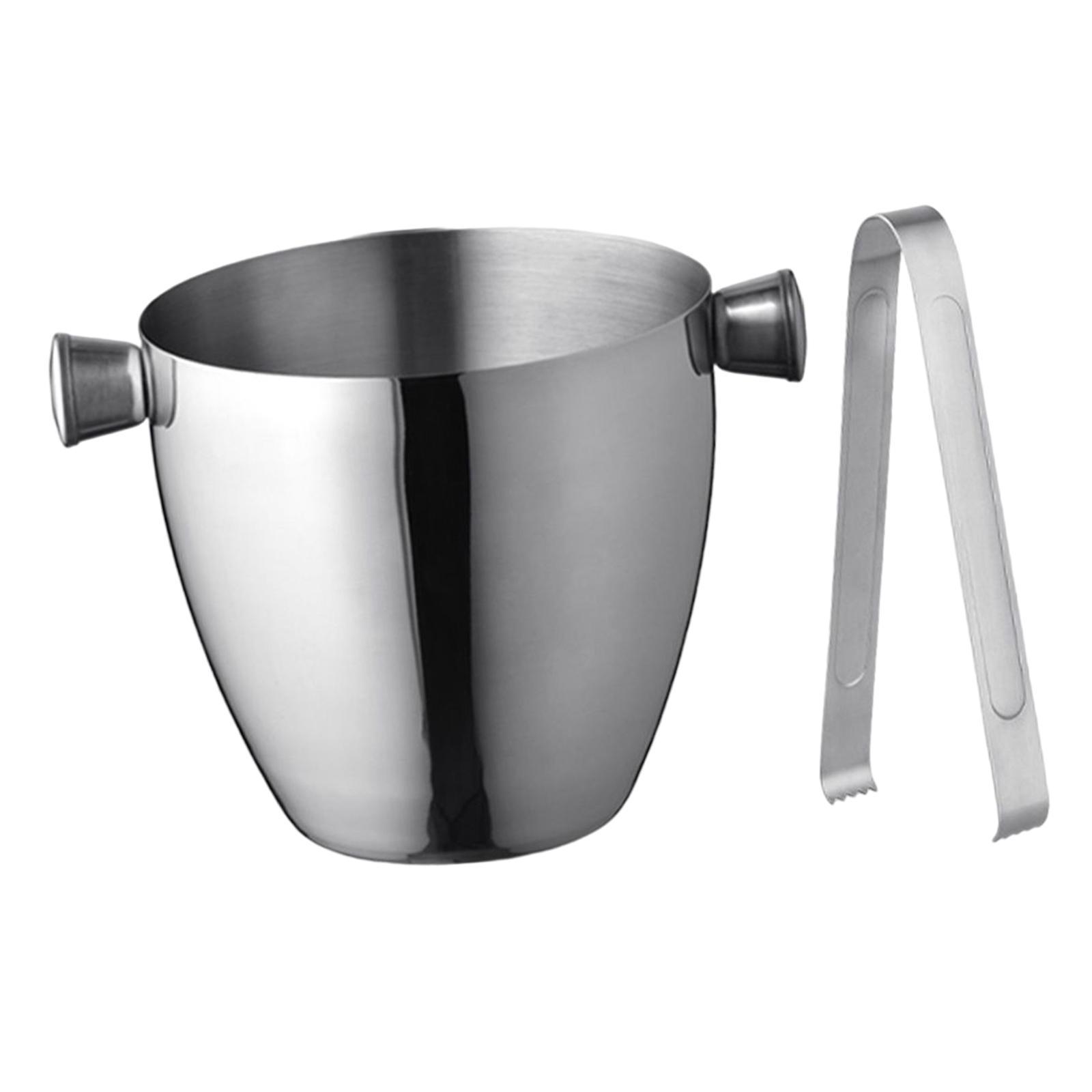 Stainless Steel Ice Beer Bucket Beer   Holder for Home BBQ Parties