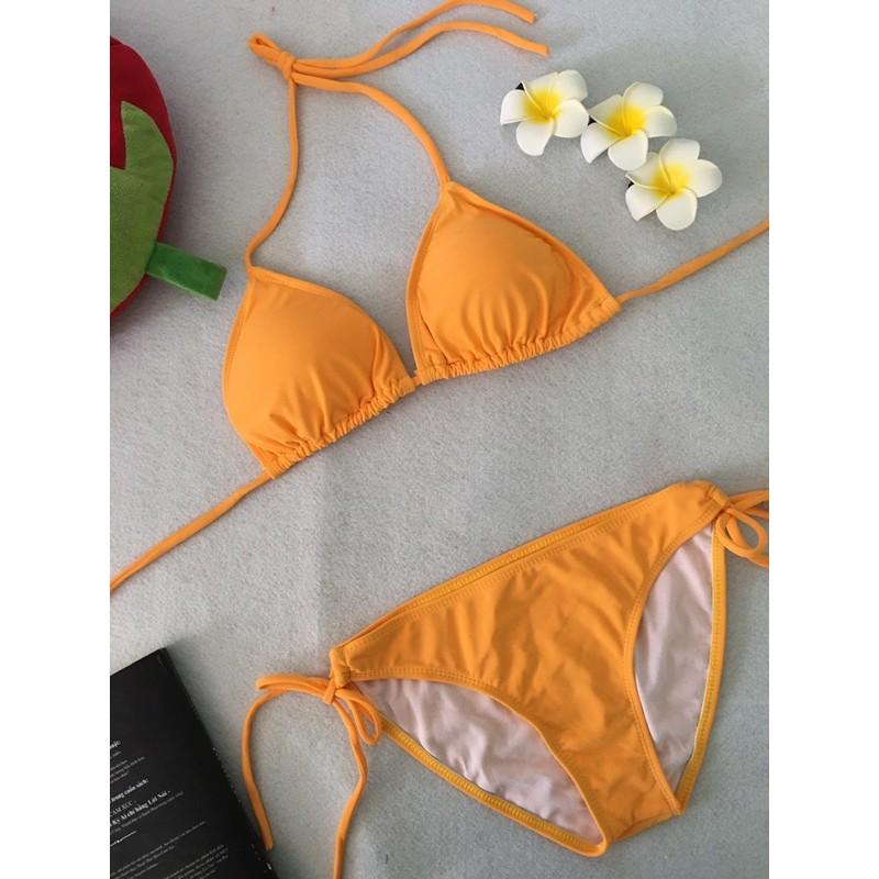 Bikini đồ bơi 2 mảnh tam giác quần sịp full màu kèm video thật do shop tự quay