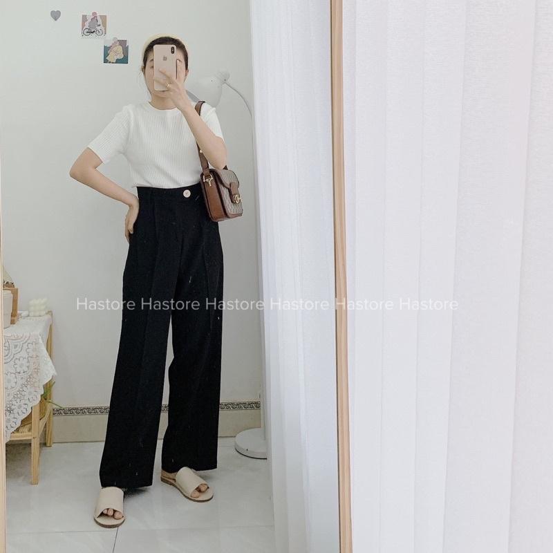 Áo len đũa cộc tay basic