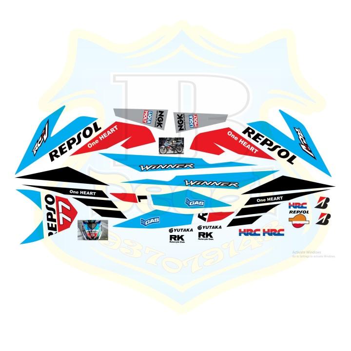 Tem rời xe winner Repsol dán xe trắng