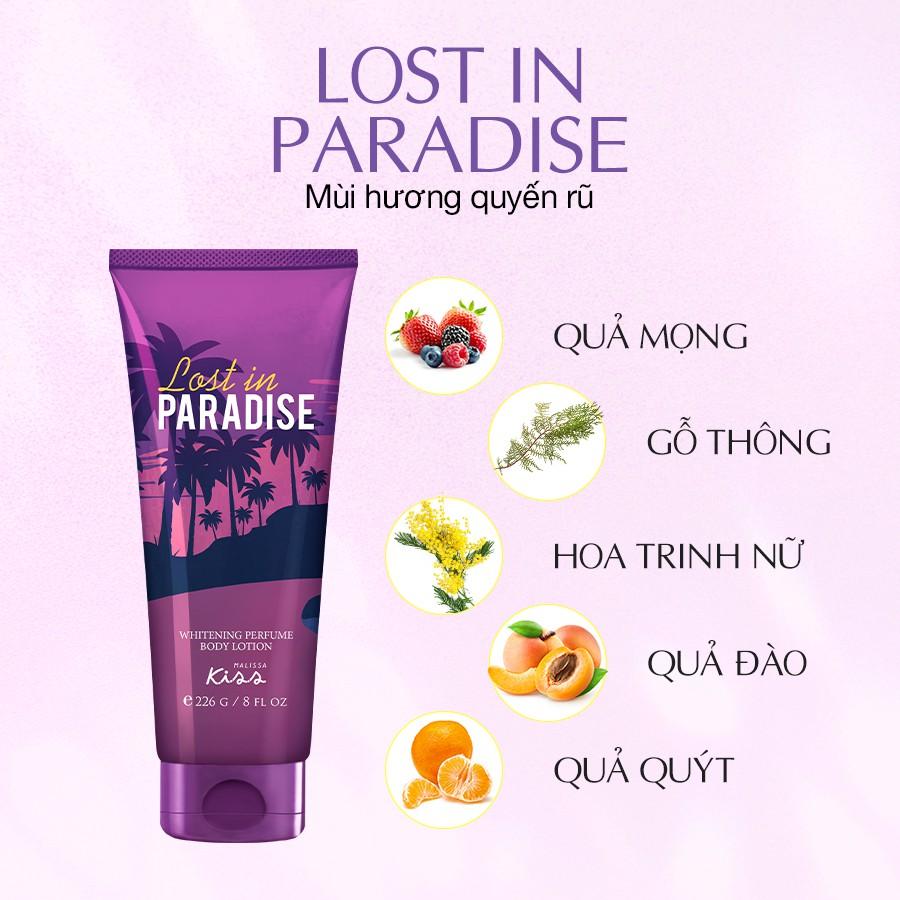 Sữa Dưỡng Trắng Da Toàn Thân Hương Nước Hoa Malissa Kiss Hương Lost In Paradise 226g