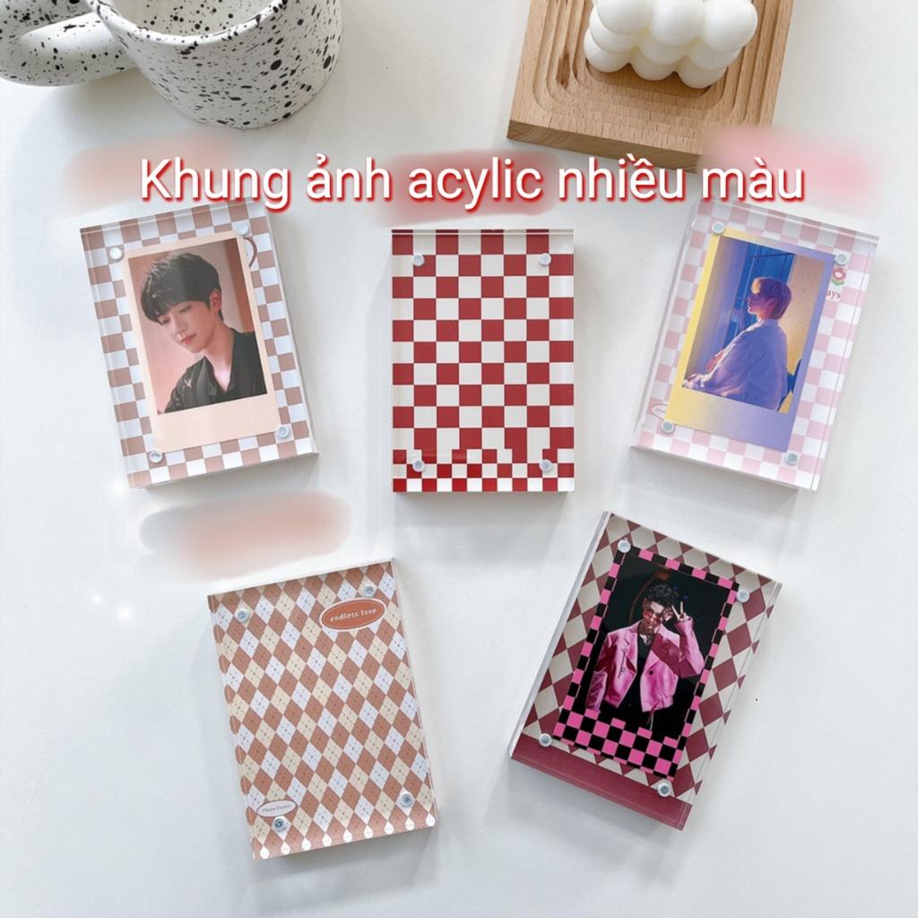 Khung ảnh acrylic SIÊU DÀY trưng bày card, ảnh polaroid