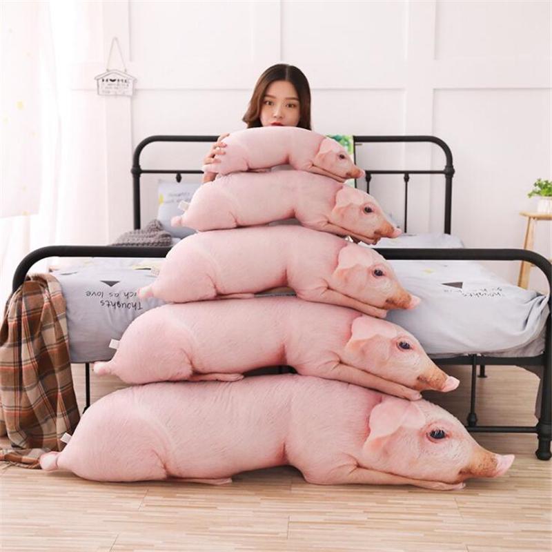 Mô Phỏng Ngủ Lợn Sang Trọng Gối Thú Nhồi Bông Gối Trẻ Em Người Lớn Vật Nuôi Tăng Cường Sofa Ghế Trang Trí Người Bạn Tặng 50/70/90/120Cm