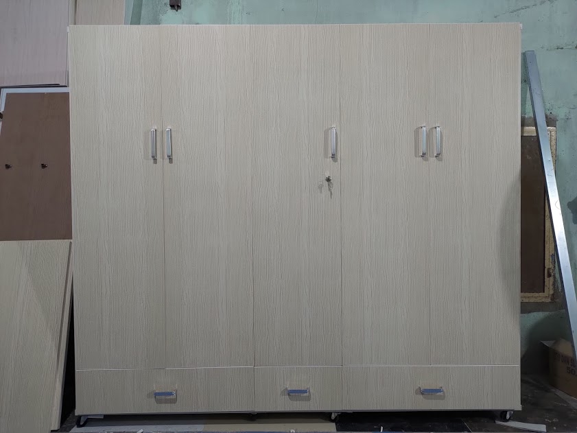 Tủ Nhựa Đài Loan 5 Cánh Màu Gỗ Sồi 480