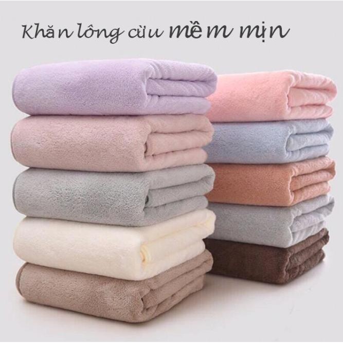 Khăn Tắm Lông Cừu Xuất Hàn Size Lớn 70x140cm - 00257 - ngẫu nhiên