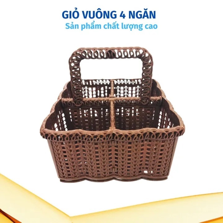 Giỏ đựng đồ 4 ngăn đa năng  nhựa cao cấp