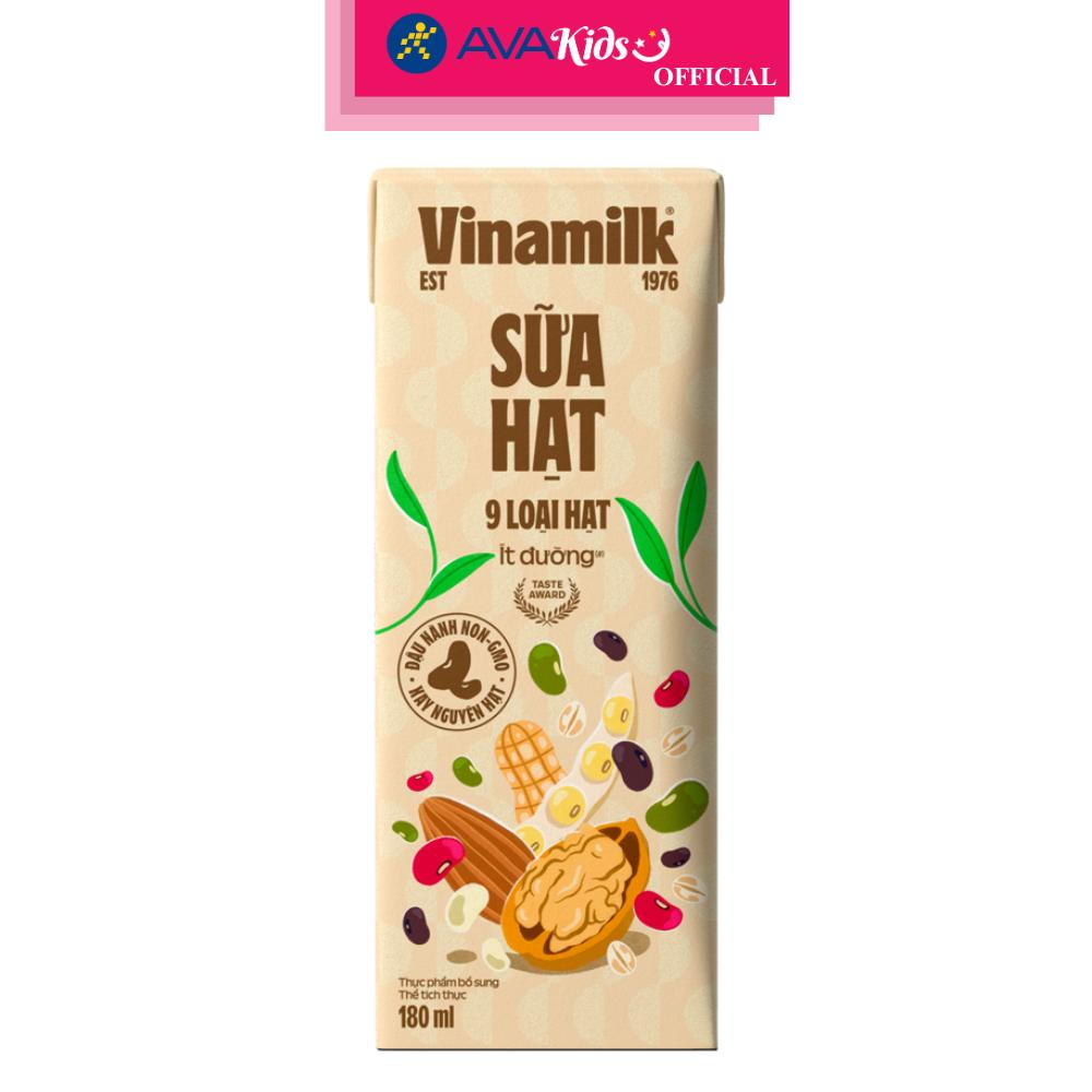 Lốc 4 hộp sữa hạt Vinamilk 9 loại hạt 180 ml (từ 4 tuổi) - Hàng Chính Hãng