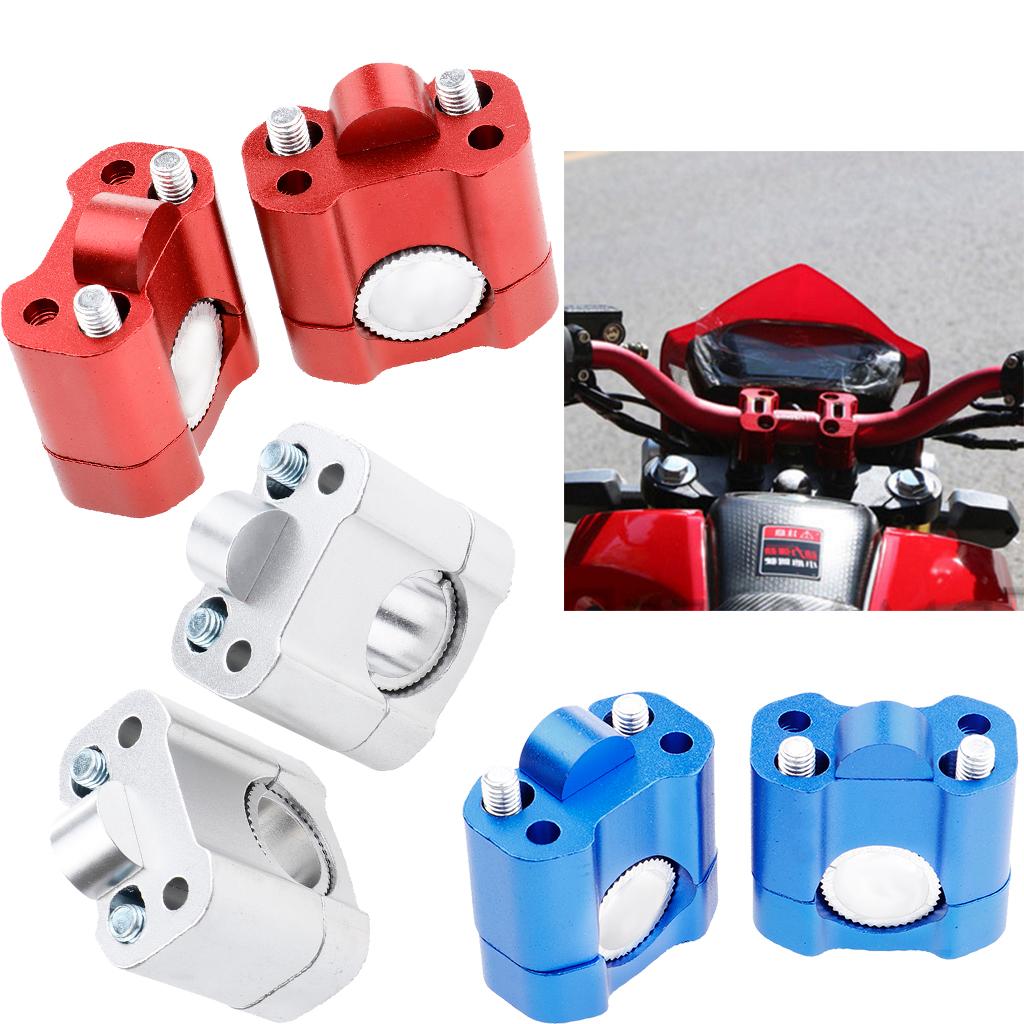 Aluminum Alloy Motorcycle  22mm-28mm Handlebar Riser Mounting Clamp Adapter