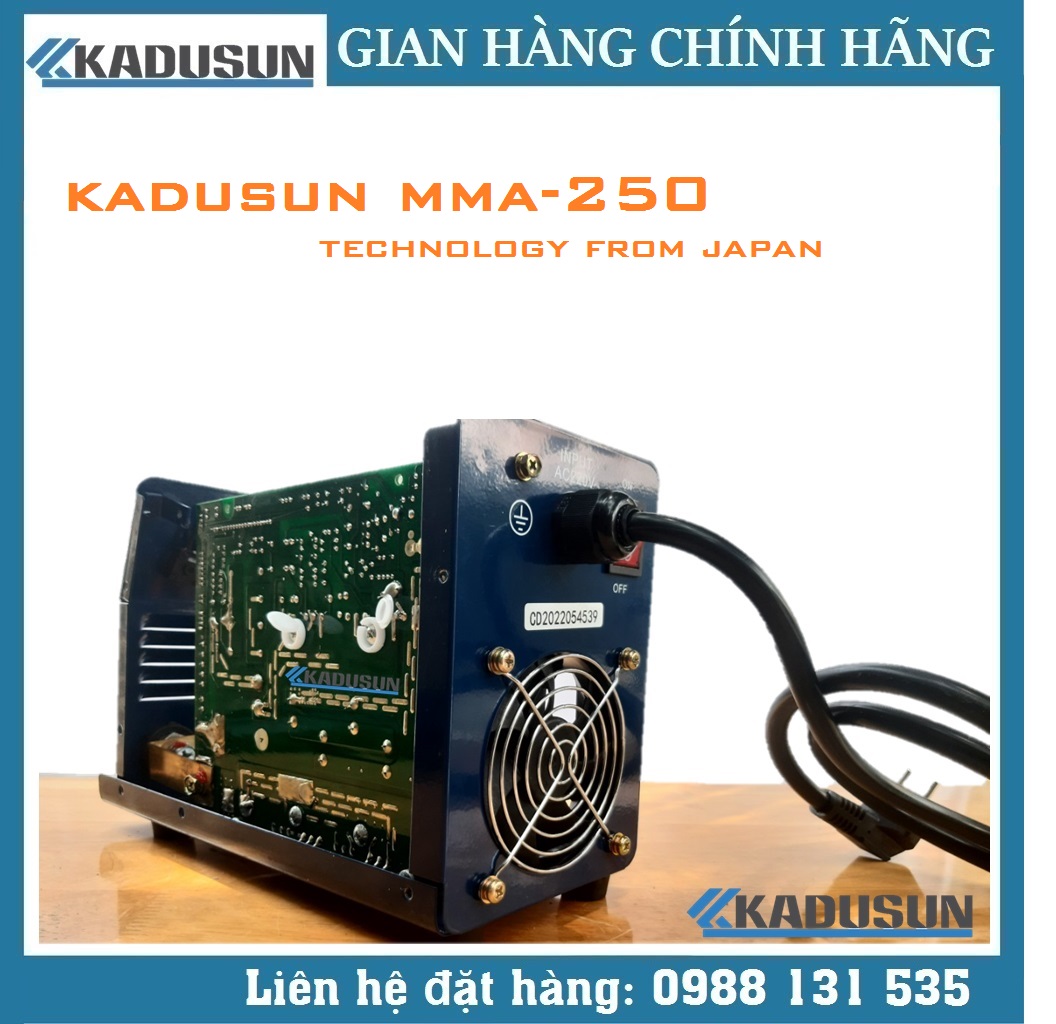 MÁY HÀN ĐIỆN TỬ KADUSUN MMA-250 Hàn Que 2.0- 4.0 Công Nghệ VRD, IGBT INVERTER.. Linh kiện Japan