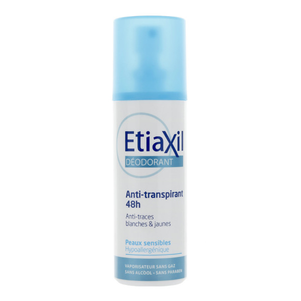 Xịt Khử Mùi Hàng Ngày Etiaxil Déodorant Anti-Transpirant 48h Anti-Traces Blanches & Jaunes 100ml