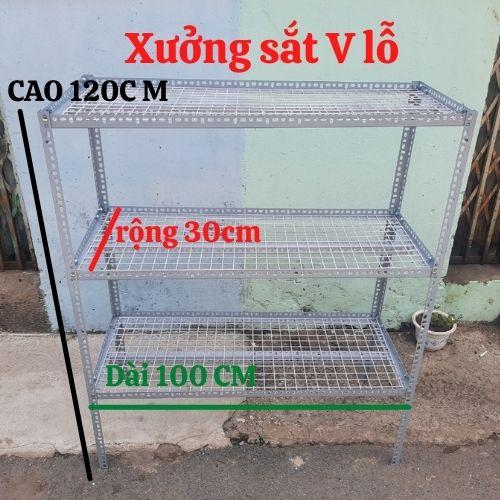 kê săt v lô  kê săt vi ô vuông.Rông 30cm x Dai 100cm x Cao tư 60-80-100-120cm.tâm lươi săt ô vuông - Cao 120cm - V4