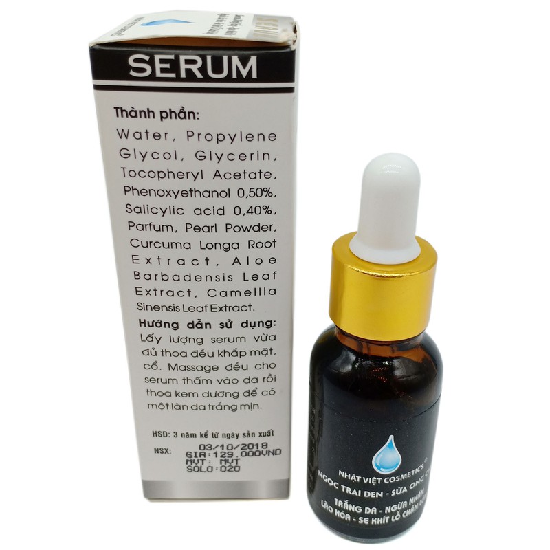 Serum dưỡng trắng - Ngừa nhăn da - Ngừa lão hóa - Se khít lỗ chân lông 15ml