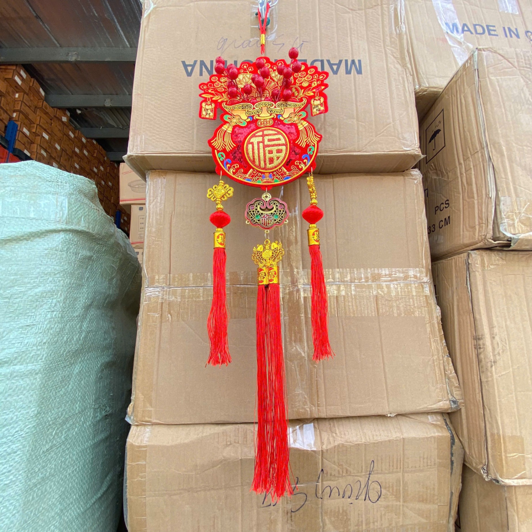 (Tặng Móc Treo) Túi Tài Lộc May Mắn 2026, Túi Tài Lộc Treo Trang Trí Cửa, Phòng Khách Cỡ Lớn Cho Tết Nguyên Đán