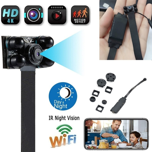 Camera Mini Hồng Ngoại Tầm Nhìn Ban Đêm Tốt WiFi Từ Xa 4K FullHD 1080P Siêu Nét