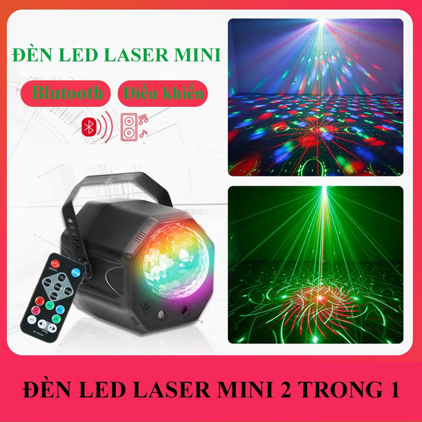 [GTP] ĐÈN LASER ( 2IN 1 ) - ĐÈN SÂN KHẤU - CẢM ỨNG THEO TIẾNG NHẠC