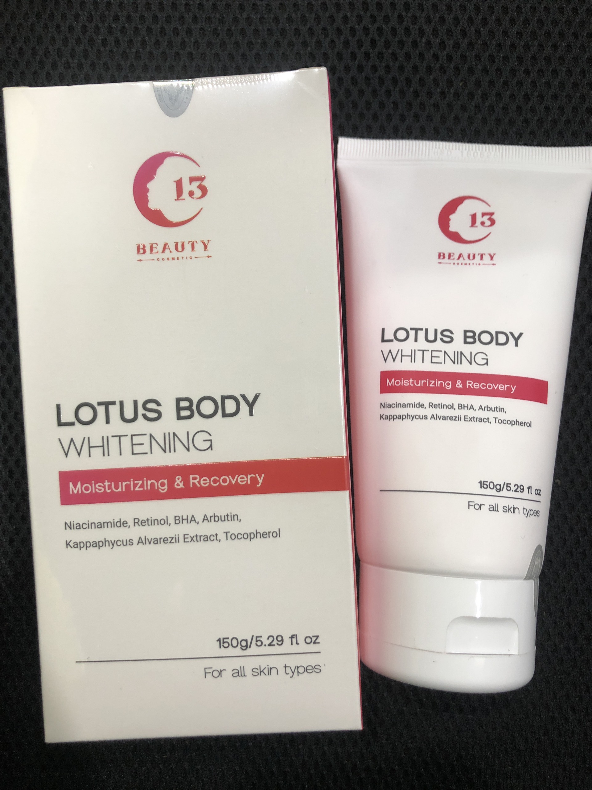 Kem Dưỡng Thể Ban Ngày Dưỡng Trắng, Bật Tone Sau 2 Tuần Lotus Body Whitening 150g C13 Cosmetics Thu Trang